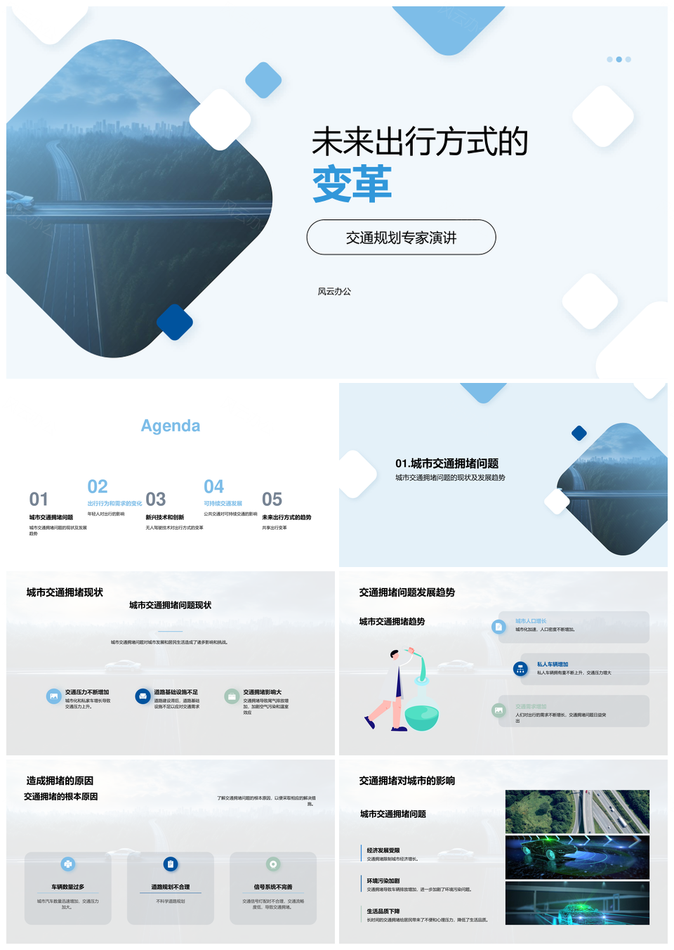 未来可持续交通发展趋势与规划PPT模板