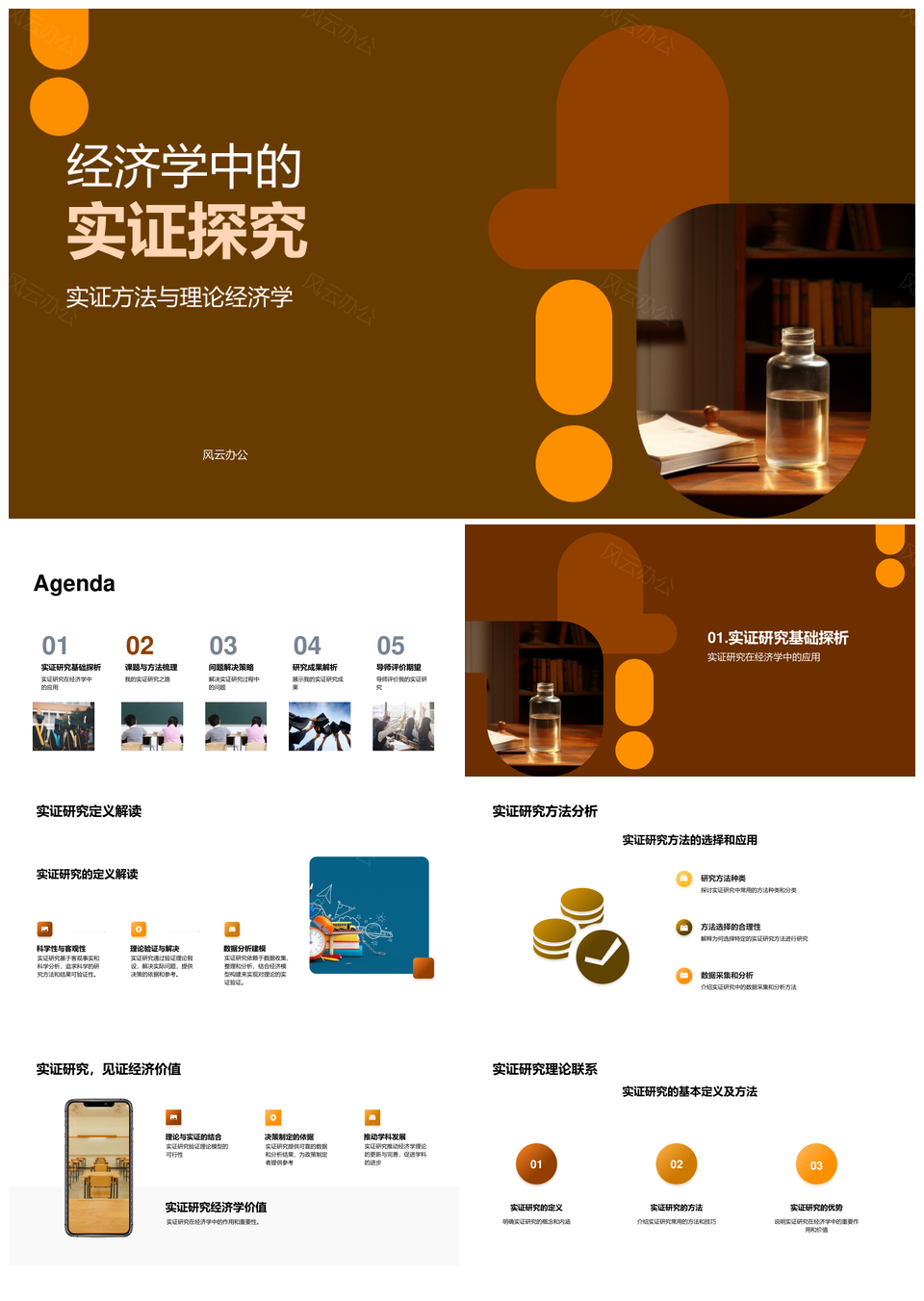 理论经济学实证方法研究课题策略PPT模板
