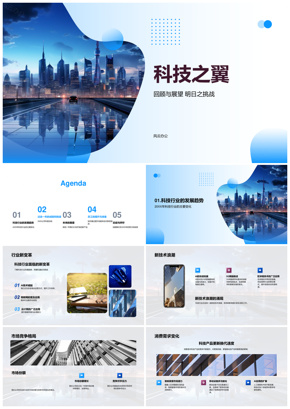 2025科技浪潮驱动新品研发竞逐未来城市市场PPT模板