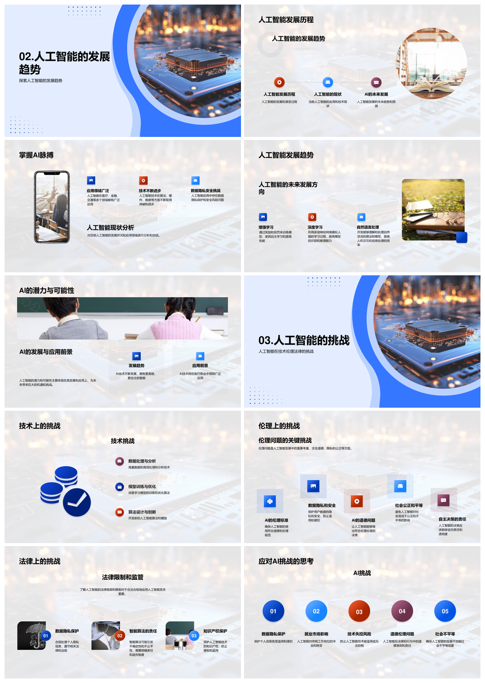 人工智能技术挑战机遇伦理法律发展趋势探索PPT模板