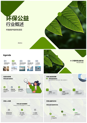 环保公益行业组织项目活动与参与方式PPT模板
