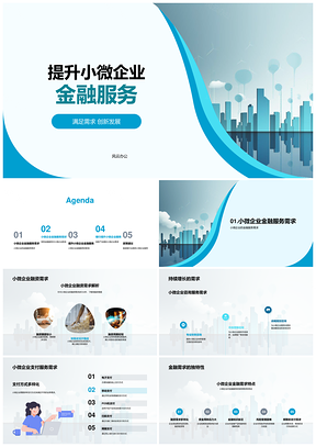 小微企业金融服务创新满足融资需求优化环境PPT模板