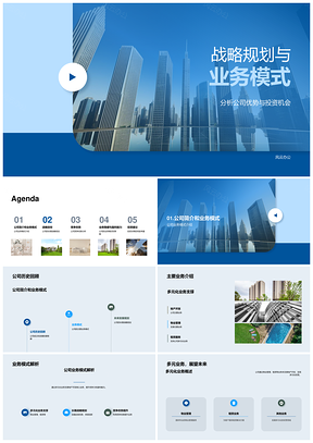 地产开发物业管理租赁战略规划竞争力优势PPT模板