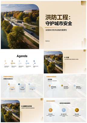 城市河湖防洪工程规划安全布局会议PPT模板