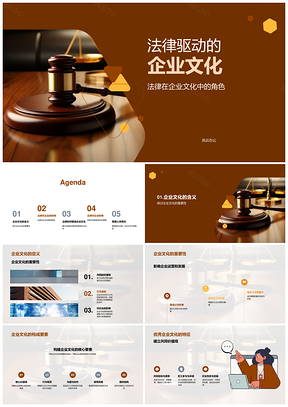 法律驱动企业决策与风险管理文化PPT模板