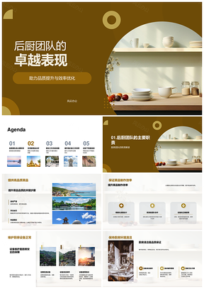 后厨团队季度提质增效优化流程设备获好评PPT模板