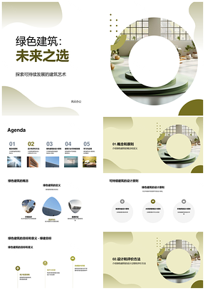 绿色建筑可持续设计目标与LEED认证评估PPT模板