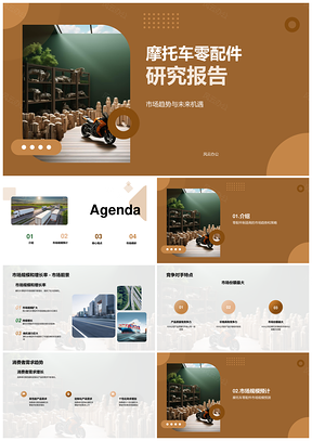 摩托车配件市场趋势机会策略商业融资计划分析PPT模板