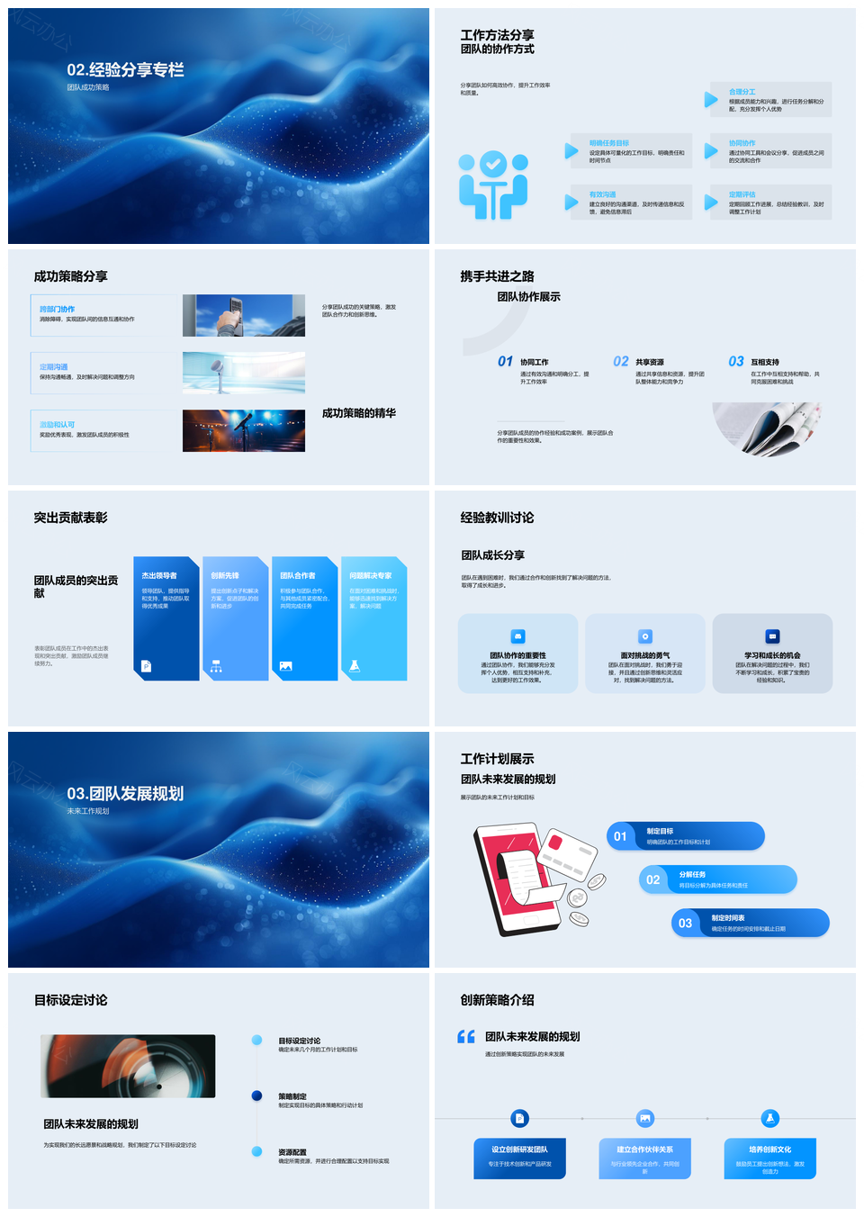 编辑团队月度任务成果总结协作规划报告PPT模板