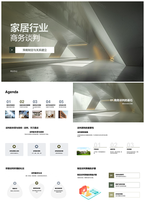 家居行业商务谈判策略市场研究产品需求PPT模板