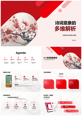 诗词意象多视域融古代中国卷轴新探PPT模板