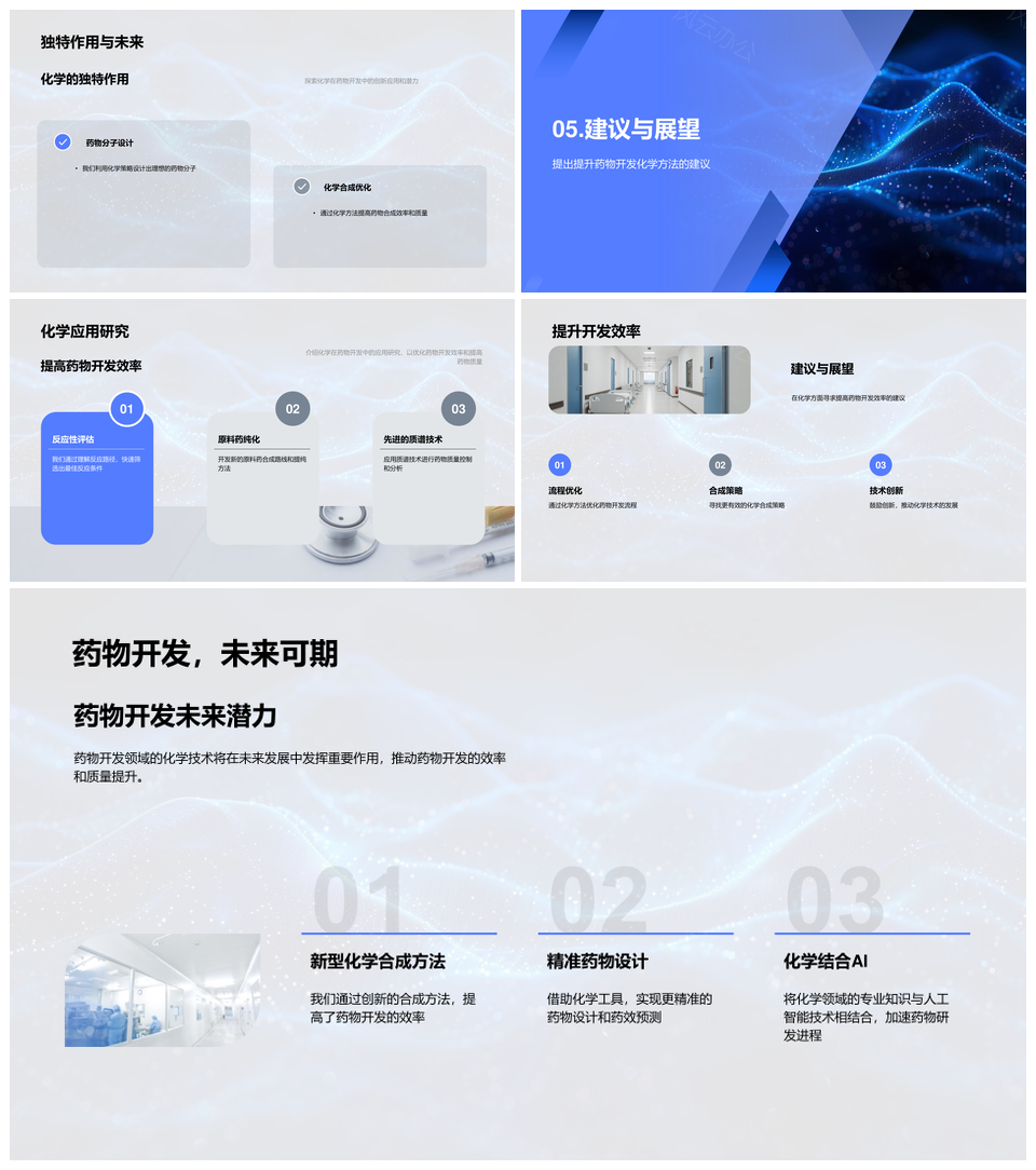 药物开发化学策略合成质控设计优化增效PPT模板
