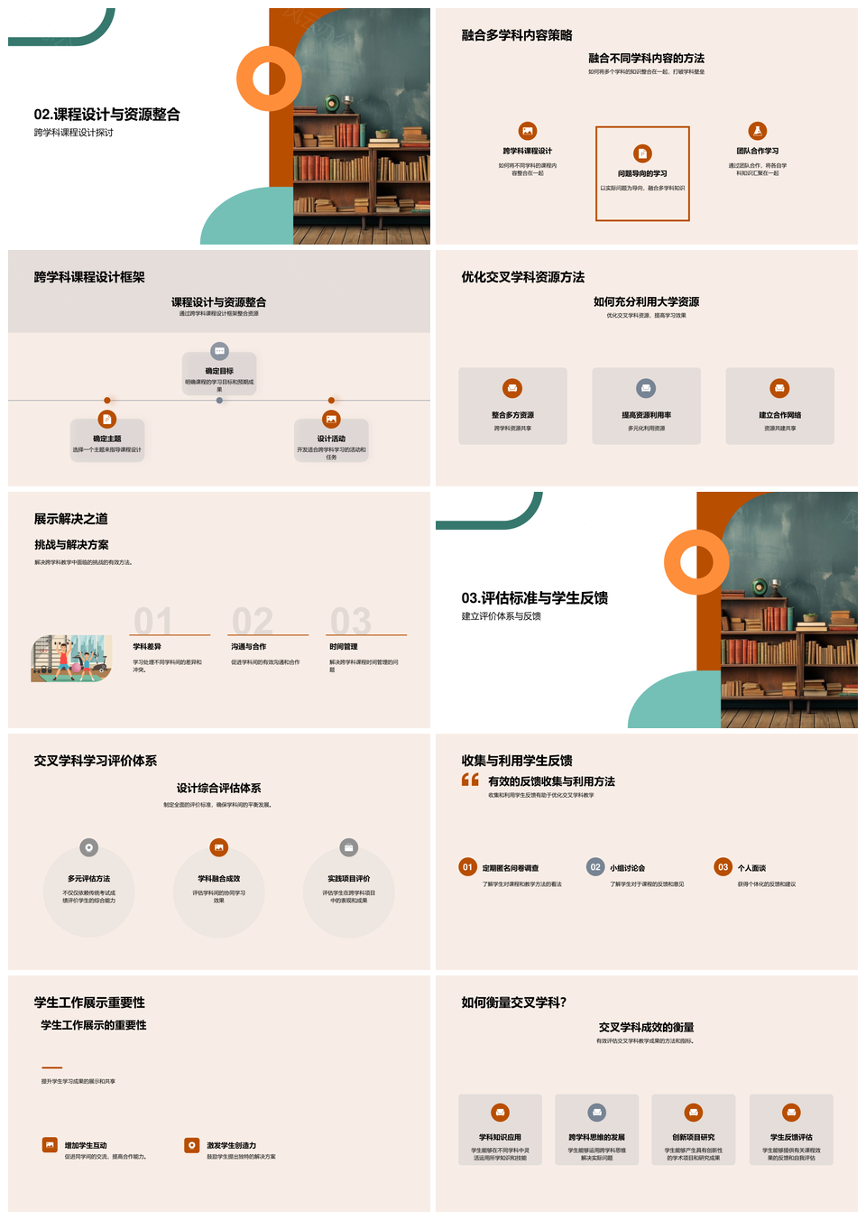 交叉学科课程设计资源整合评估促创新思维发展PPT模板
