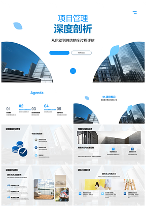 房地产摩天大楼项目全流程评估管理总结培训PPT模板