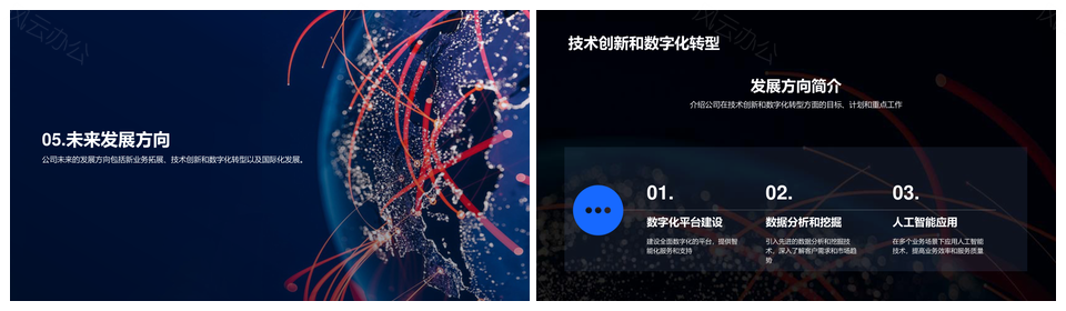 蓝色科技战略规划发布会PPT模板