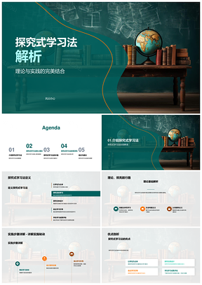 探究式学习法教育理论实施评估PPT模板