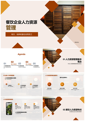 餐饮企业员工管理招聘环境岗位需求PPT模板