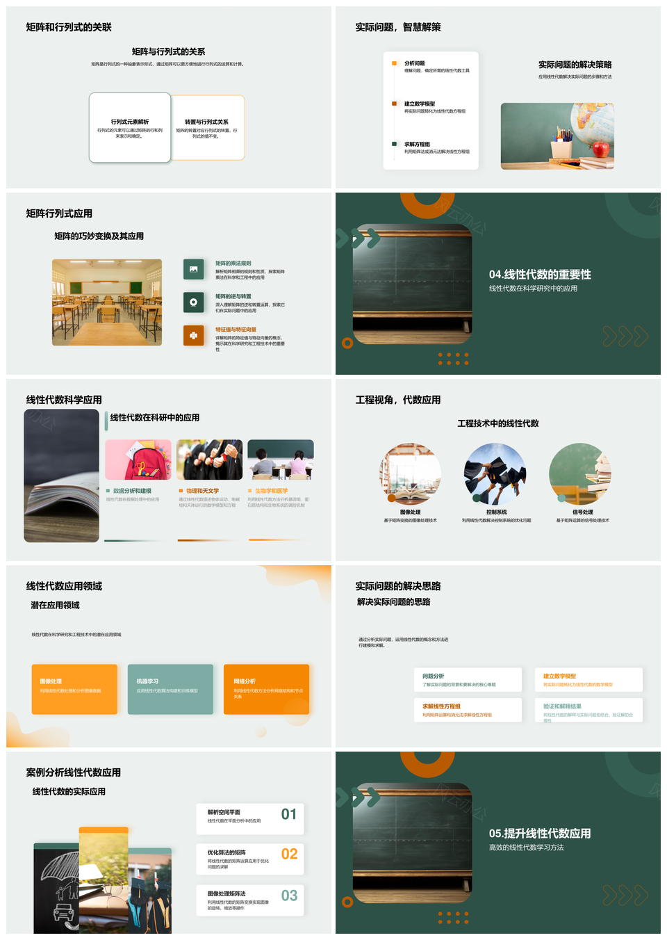 线性代数基础向量空间与方程组解析PPT模板