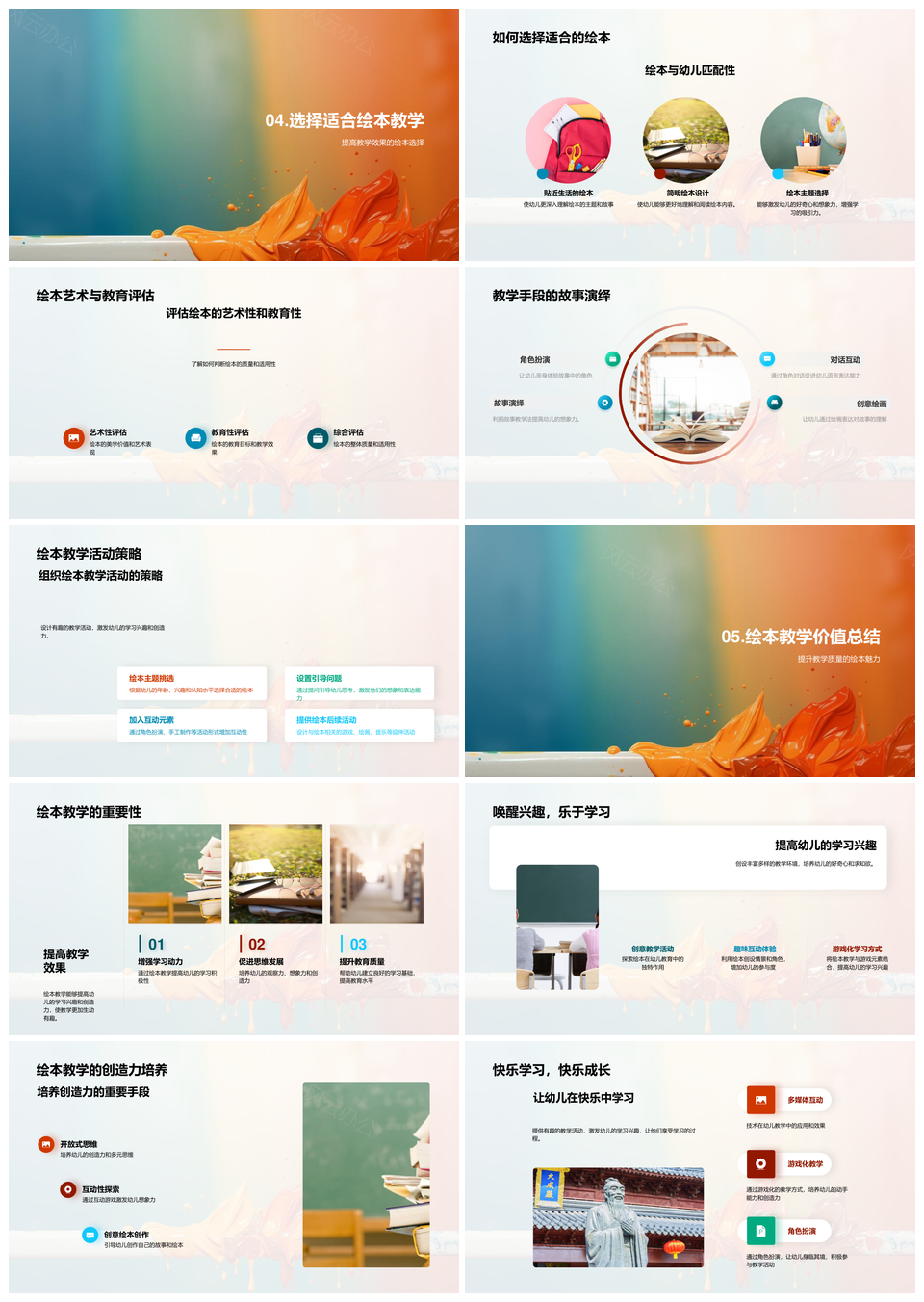绘本教学法激发幼儿艺术创造力观察想象力PPT模板