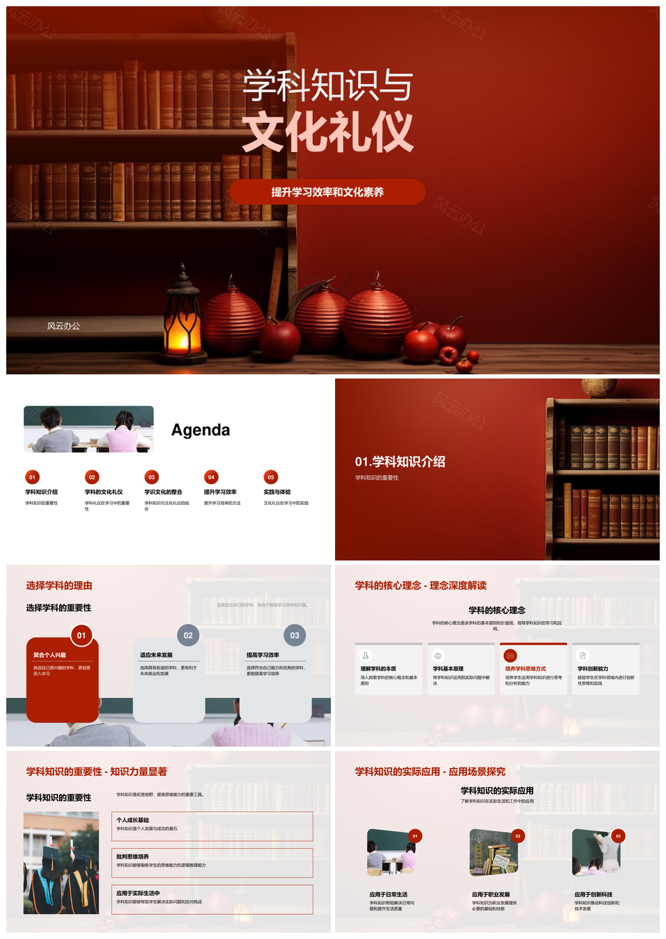 学科文化整合提升素养高效学习PPT模板