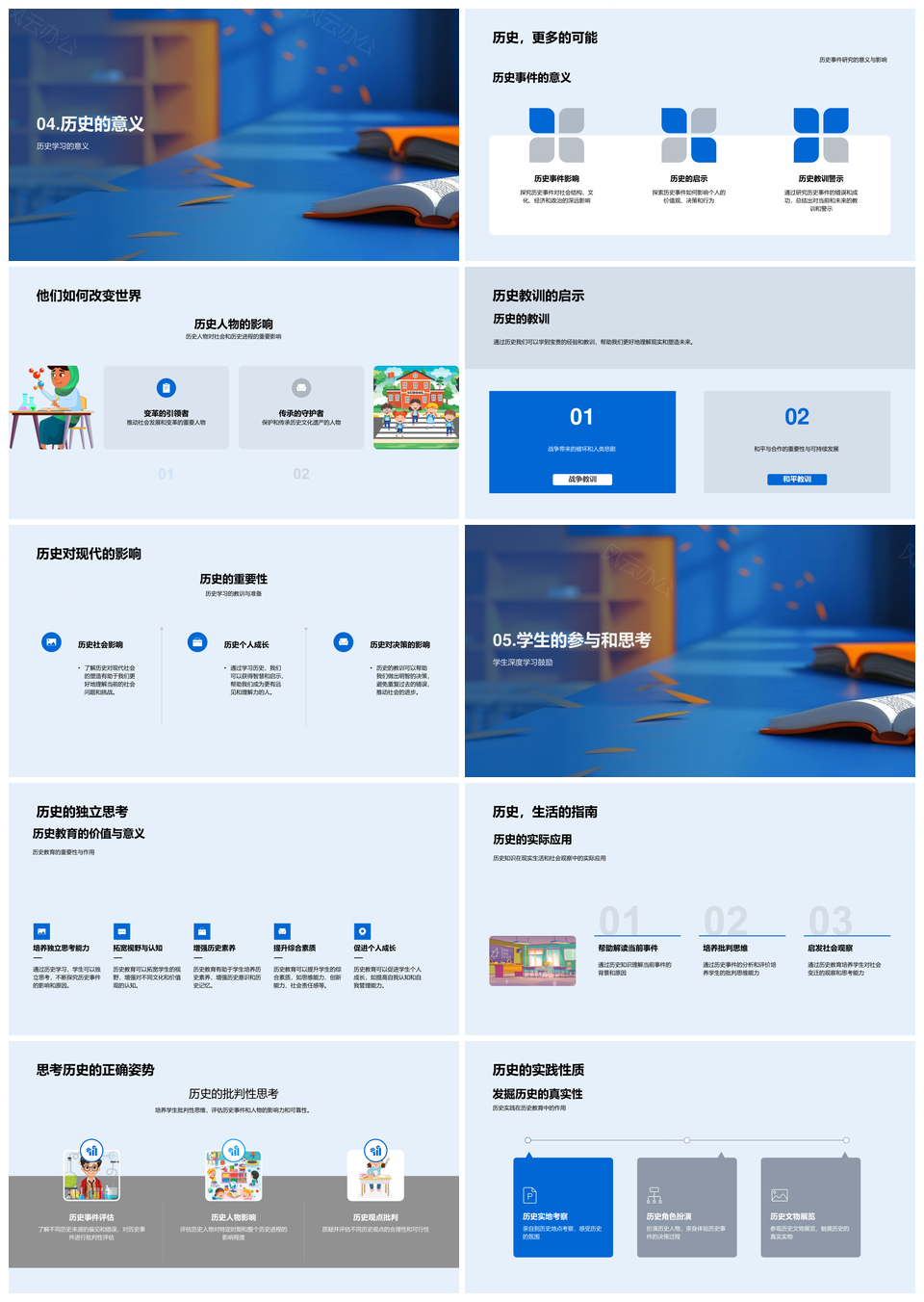 历史时期事件人物解读未来洞察PPT模板