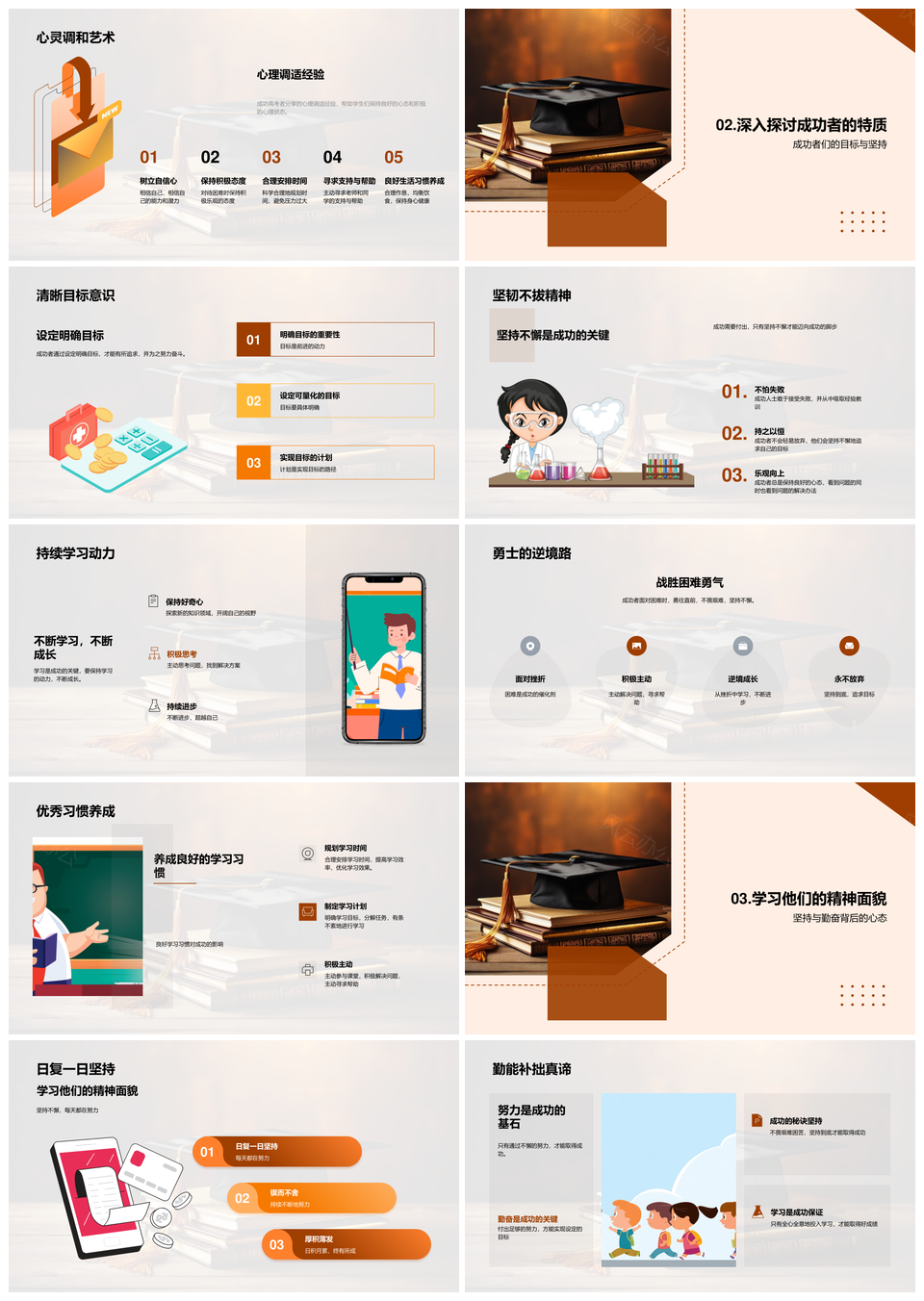 高考成功方法目标明确坚持心态时间圆梦PPT模板