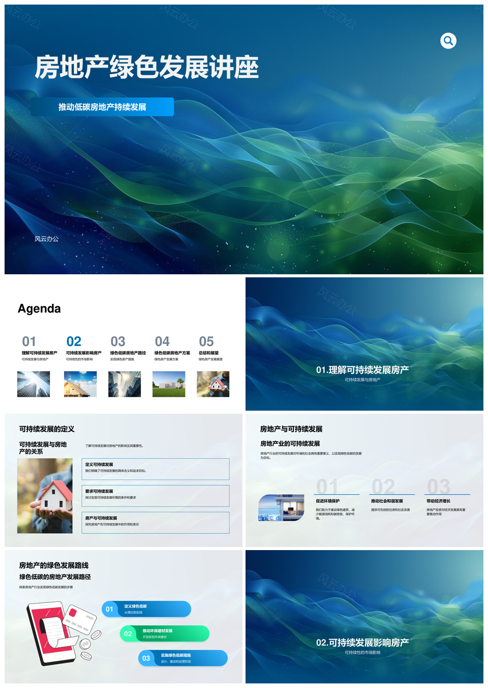 2025房地产绿色低碳可持续发展建筑策略PPT模板