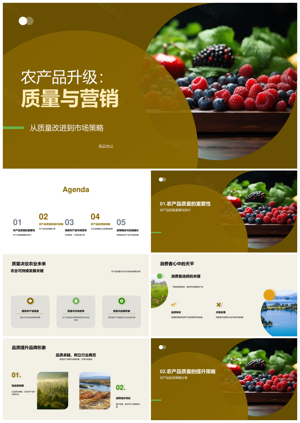 农产品质量营销升级助农可持续发展PPT模板