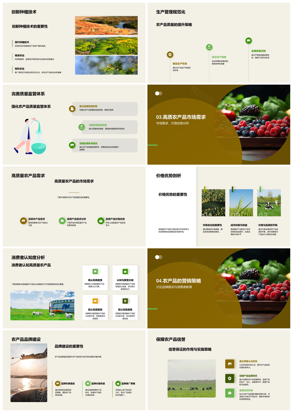 农产品质量营销升级助农可持续发展PPT模板