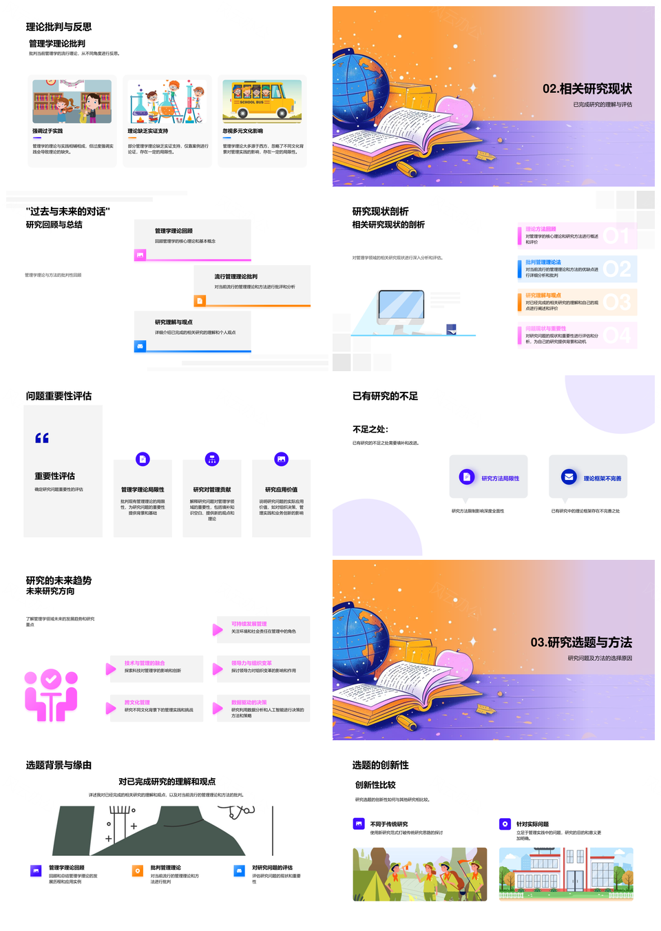 管理学理论批判研究选题价值影响学术社会发展PPT模板