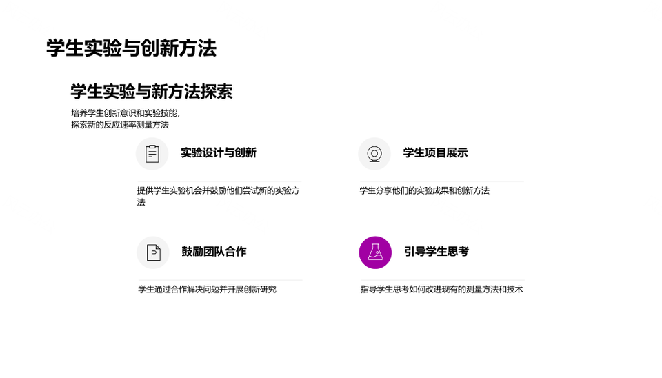 化学反应速率动力学测量法催化剂浓度光谱电导分析PPT模板