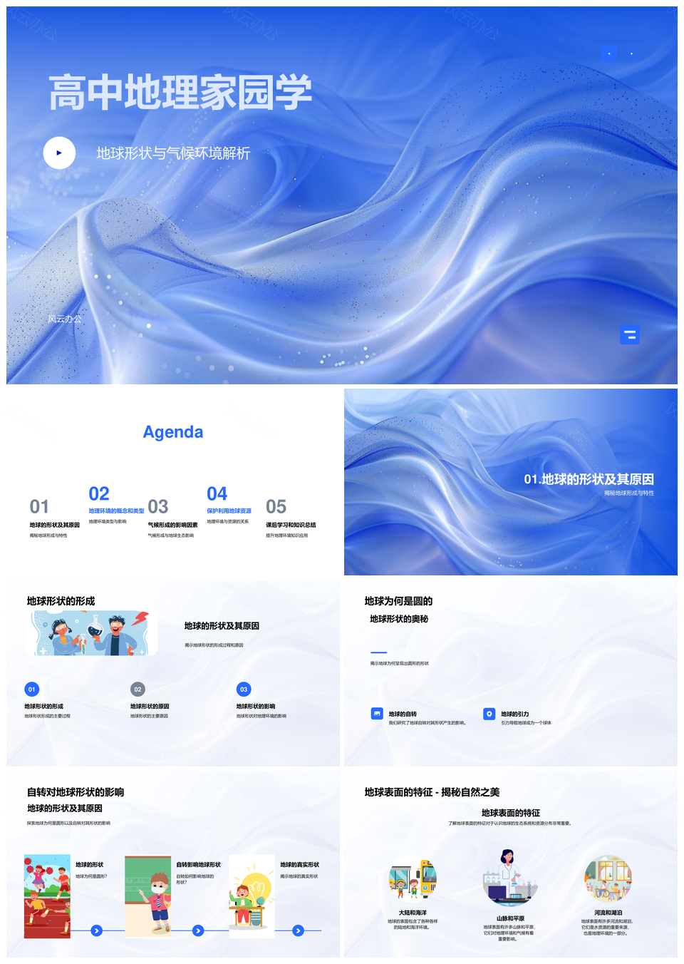 高中地理家园学地球形状自转气候环境与人类活动PPT模板