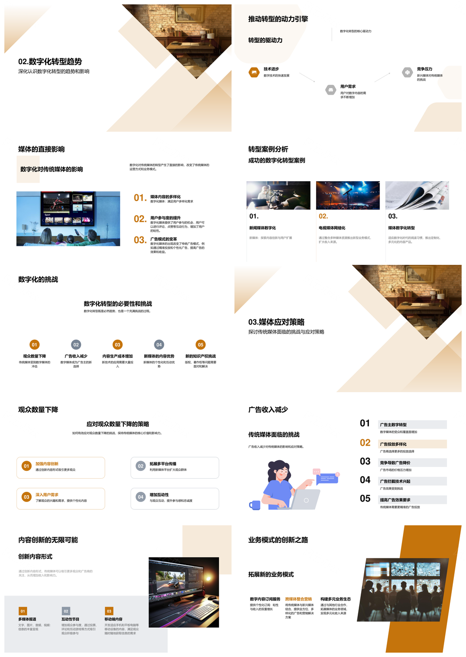 传统媒体数字化转型创新内容拓展业务模式PPT模板