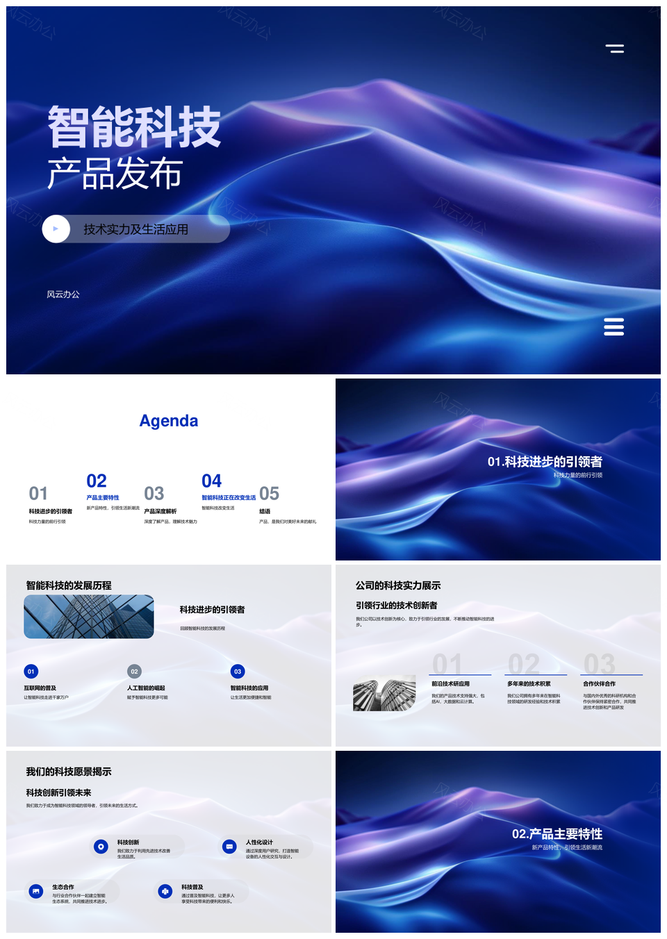 智能科技产品发布技术功能优势生活应用PPT模板