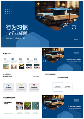 初三生行为习惯优化提升学业成就PPT模板