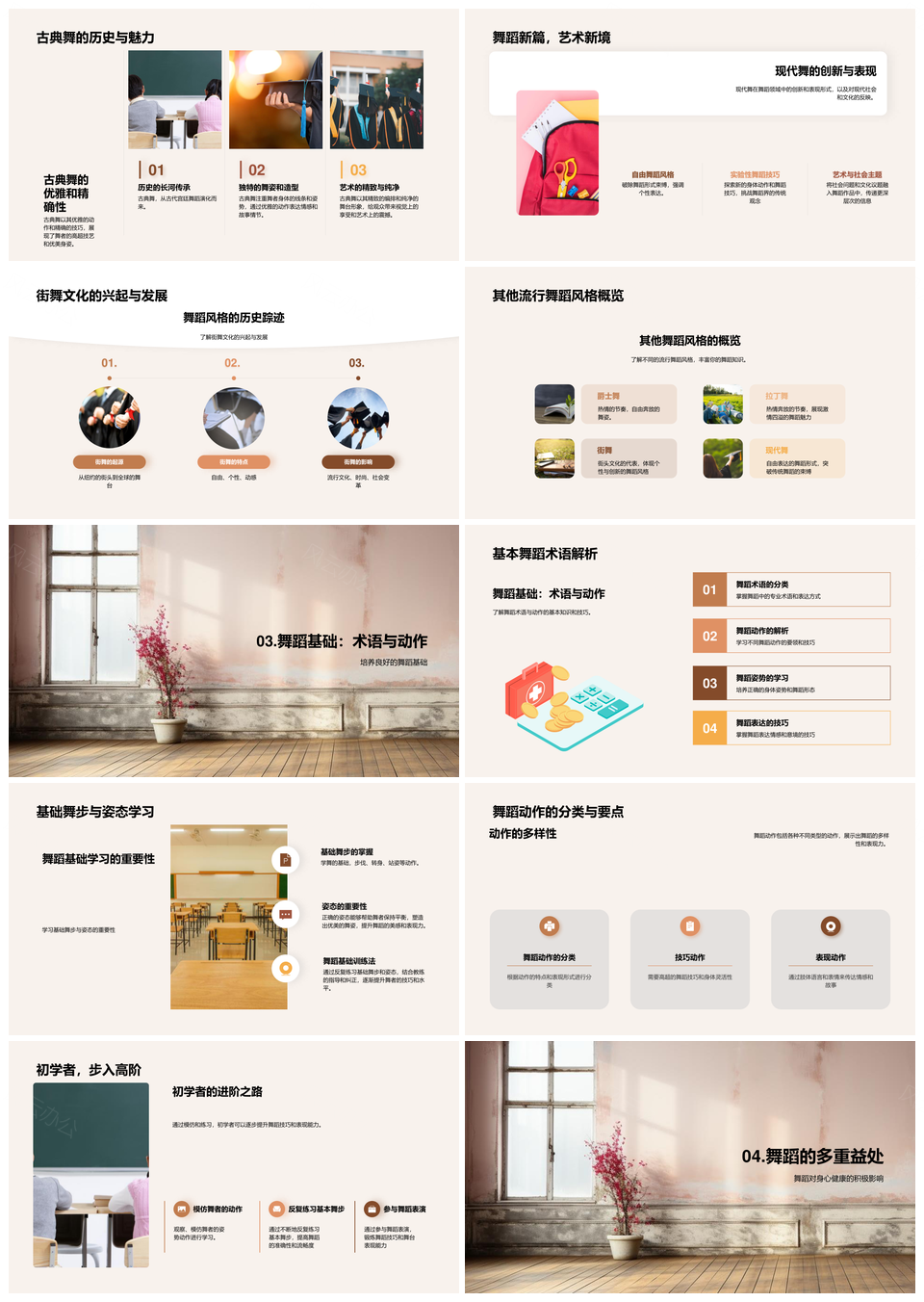 古典现代街舞文化舞步术语技巧探索PPT模板