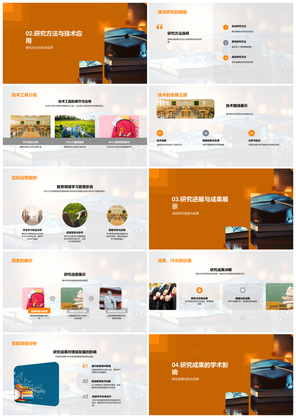 硕士学术答辩创新研究与未来趋势PPT模板