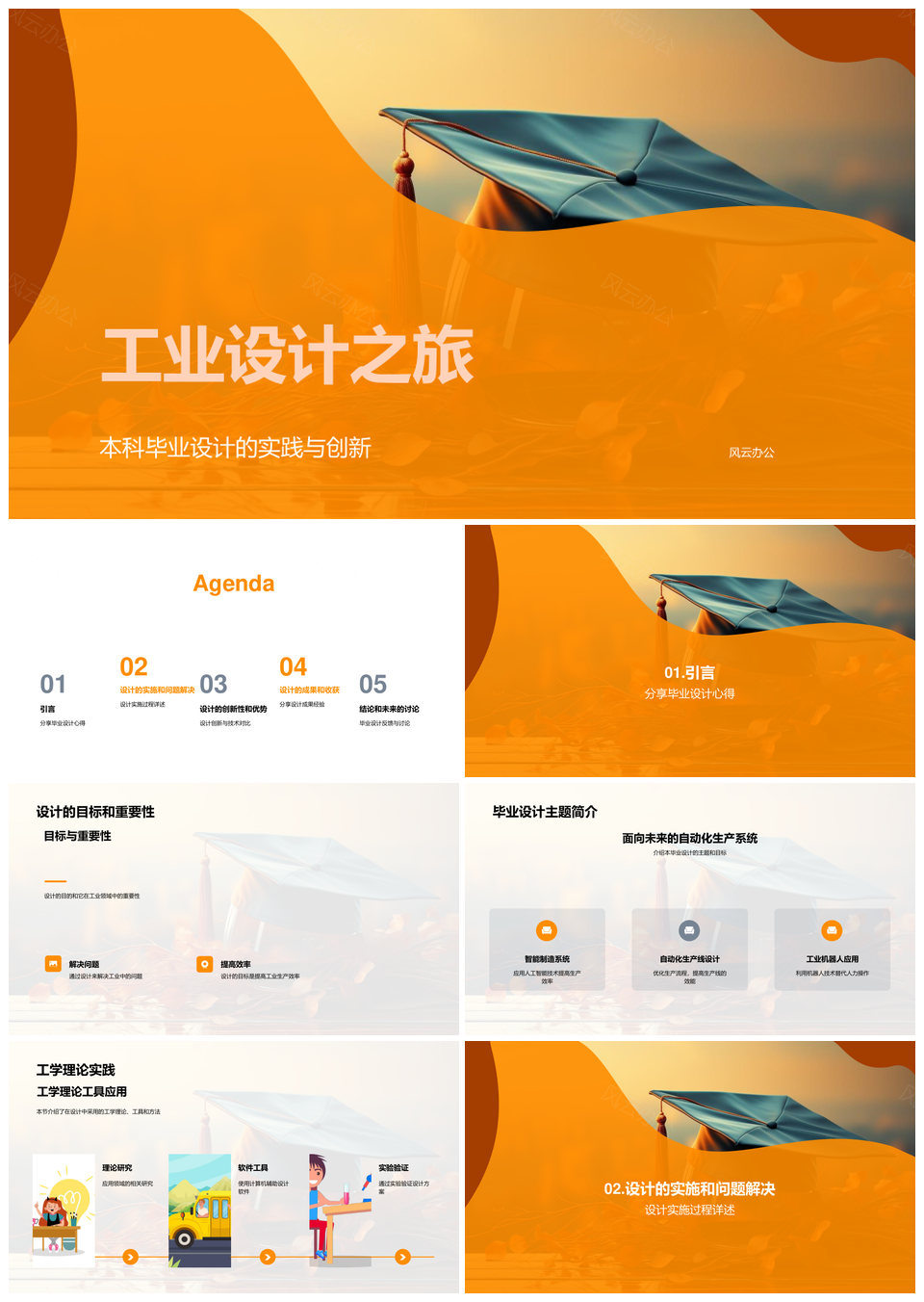 工业设计本科毕业设计工学实践创新PPT模板