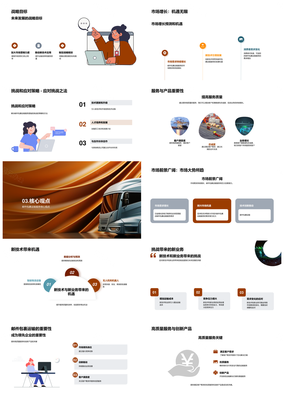 邮包运输新技术新业务驱动市场增长PPT模板