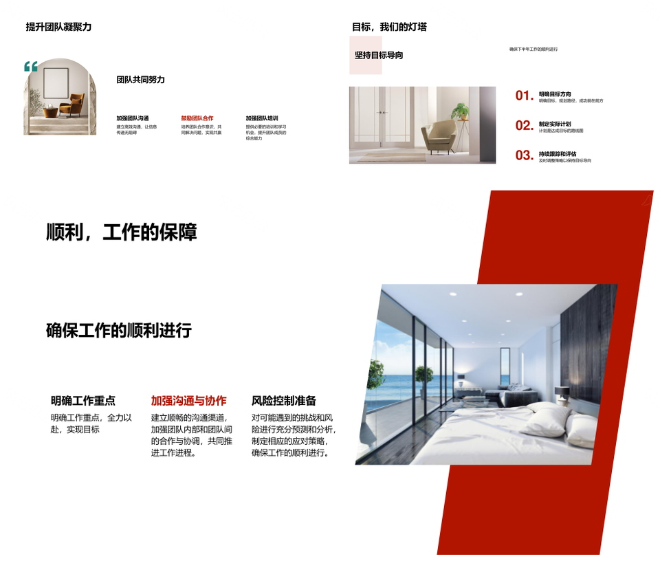 房地产团队策略成果分享回顾展望摩天经验PPT模板