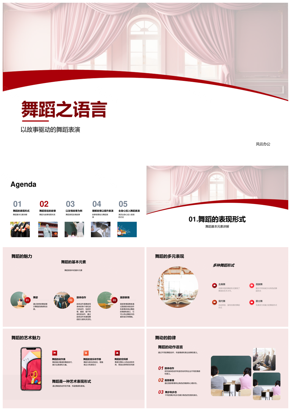 四年级舞蹈语言故事驱动元素表演教学PPT模板