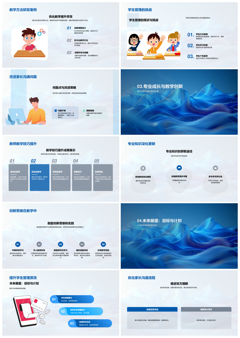 2025教研组年度总结学生管理家长沟通教学提升PPT模板