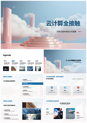 云计算战略驱动公司发展技能应用实践PPT模板