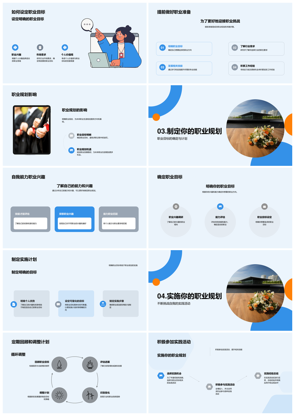 大学生职业规划明目标早实践助圆毕业梦PPT模板