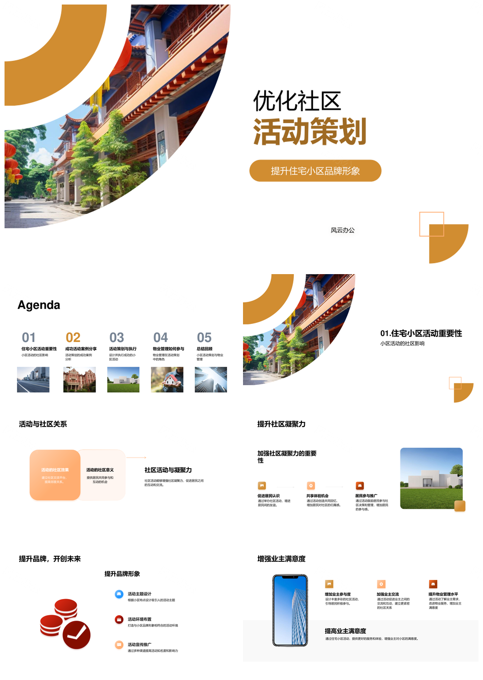 住宅小区活动策划优化提升品牌凝聚力PPT模板