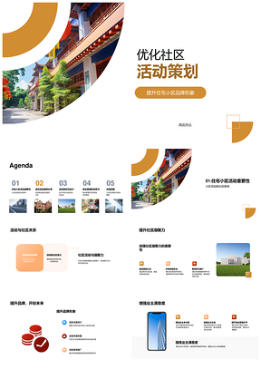 住宅小区活动策划优化提升品牌凝聚力PPT模板