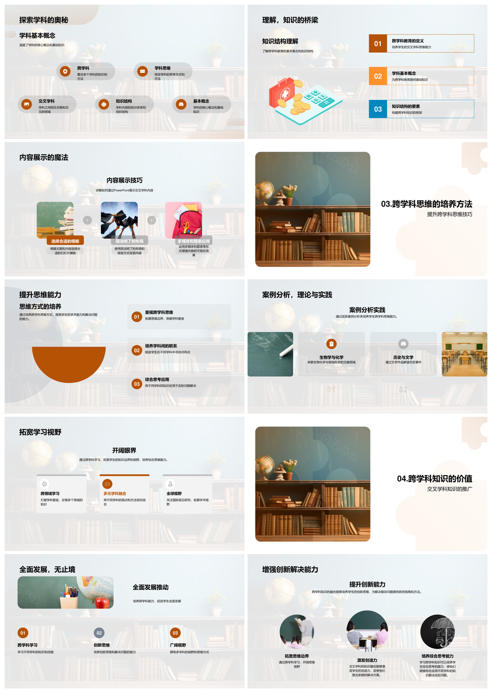 跨学科融合教育思维创新能力培养PPT模板