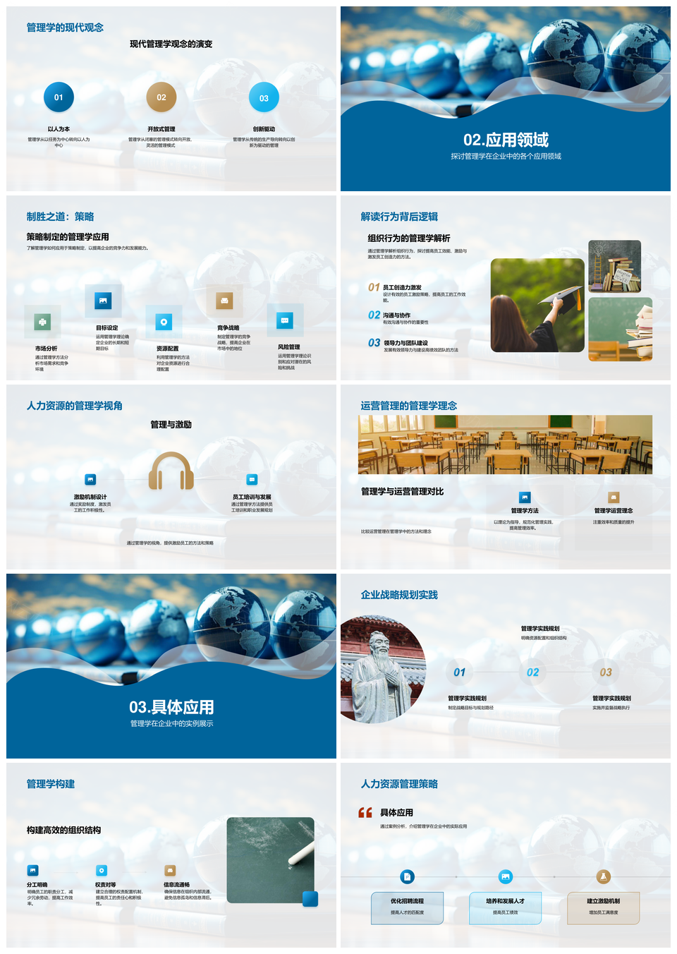 管理学理论驱动企业策略组织竞争力提升PPT模板