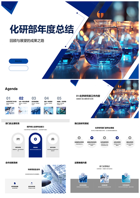 化研部年度职责研究合作创新成果荣誉挑战应对设备运营总结PPT模板