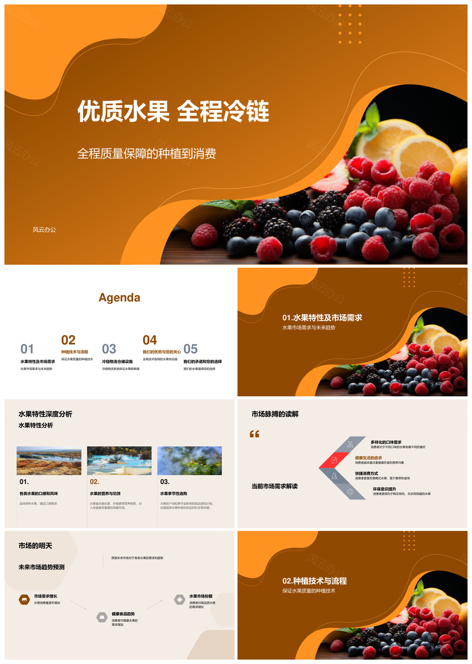 优质水果种植冷链物流全程质量保障PPT模板